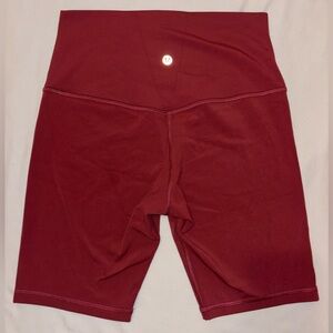 lululemon athletica High-Rise Biker Shorts in Deep Red